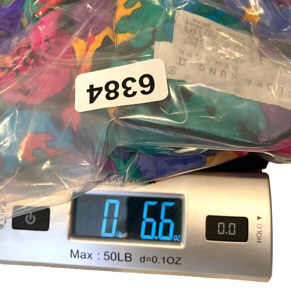 Flora Kung II New York Vintage Colorful 100% Silk Dress VTG Shoulder Pads Sz 10 - Picture 11 of 12